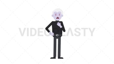 Male Vampire Shortness of Breath Stock Animation