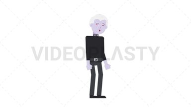 Male Vampire Sleepy Stock Animation