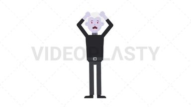Male Vampire Stressed Stock Animation
