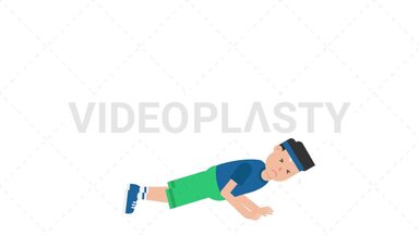 Man Doing Push Ups Stock Animation