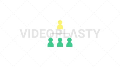 Management Flat Icon Stock Animation