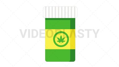 Marijuana Bottle Stock Animation