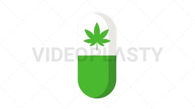 Marijuana Capsule Green Stock Animation