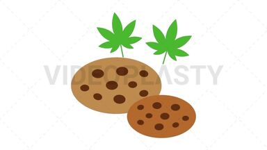 Marijuana Cookies Stock Animation