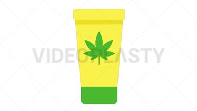 Marijuana Lotion Stock Animation