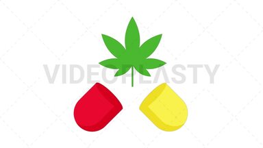 Marijuana Open Capsule Stock Animation