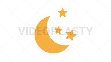 Night Icon Stock Animation