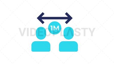 One Meter Distance Rule Stock Animation