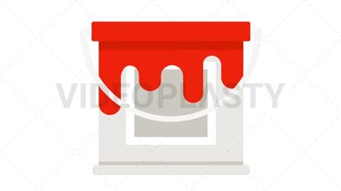 Paint Bucket Icon Stock Animation
