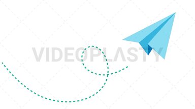 Paper Plane Stock Animation
