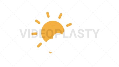 Partly Sunny Icon Stock Animation