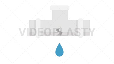 Pipe Leak Icon Stock Animation