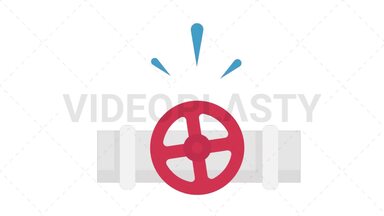 Pipe Valve Icon Stock Animation