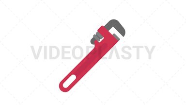 Pipe Wrench Icon Stock Animation