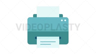 Printer Icon MOV Stock Animation