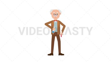 Professor Failed Experiment Stock Animation