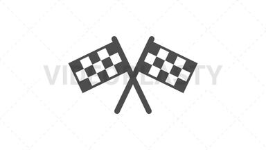 Race Finish Icon Stock Animation