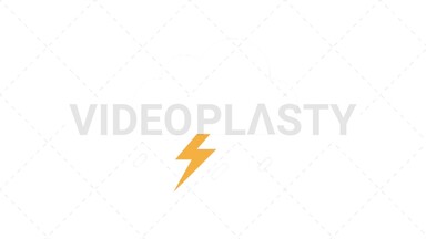 Rain With Thunderstorm Icon Stock Animation
