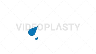 Raindrops Icon Stock Animation