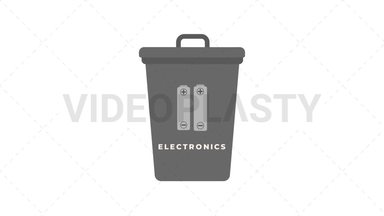 Recycling Bin Electronics Stock Animation