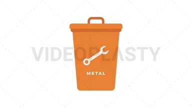 Recycling Bin Metal Stock Animation