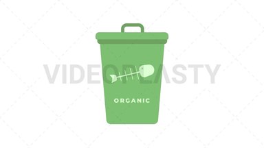 Recycling Bin Organic Stock Animation