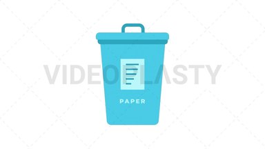 Recycling Bin Paper Stock Animation