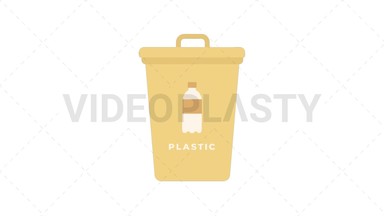 Recycling Bin Plastic Stock Animation