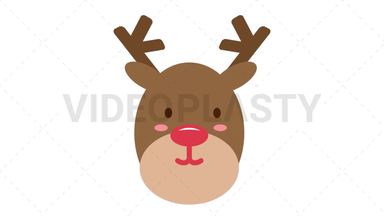 Reindeer Icon Stock Animation