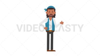 Romani Man Approve Stock Animation