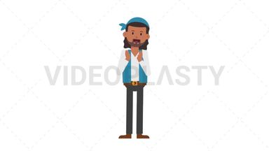 Romani Man Clapping Stock Animation