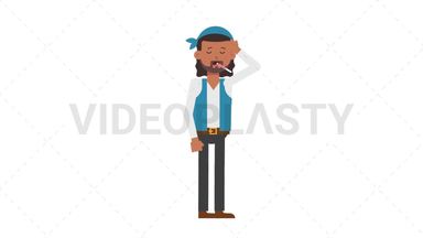 Romani Man Fever Stock Animation