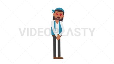 Romani Man In Love Stock Animation