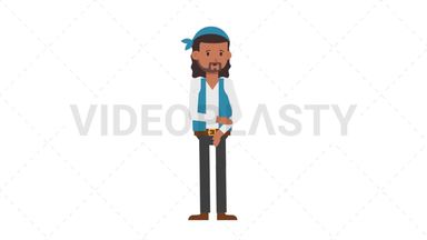 Romani Man Sad Stock Animation
