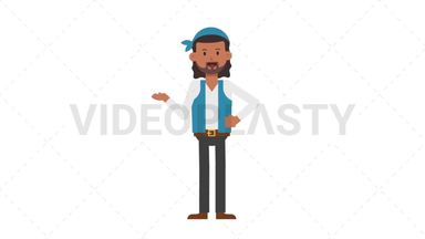 Romani Man Talking Stock Animation