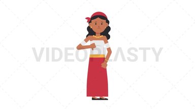 Romani Woman Disapprove Stock Animation