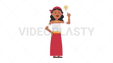 Romani Woman Idea Stock Animation