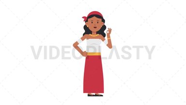 Romani Woman OK Stock Animation