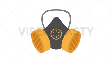 Safety Mask Icon Stock Animation