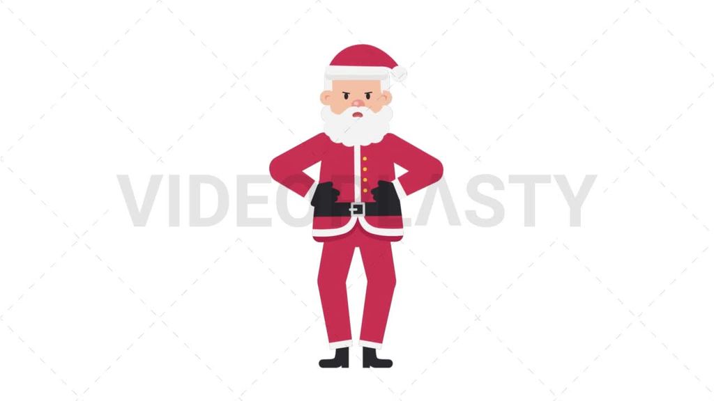Santa Claus Angry [Royalty-Free Stock Animation] | VideoPlasty