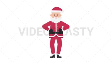 Santa Claus Angry Stock Animation