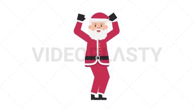 Santa Claus Cheer Stock Animation