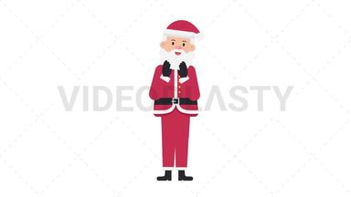 Santa Claus Clapping Stock Animation