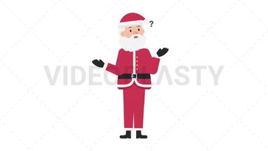 Santa Claus Confused Stock Animation