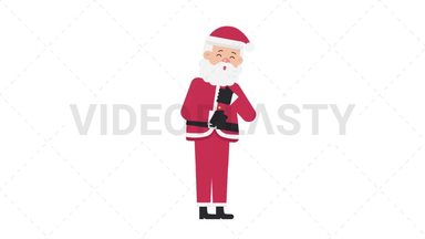 Santa Claus Coughing Stock Animation