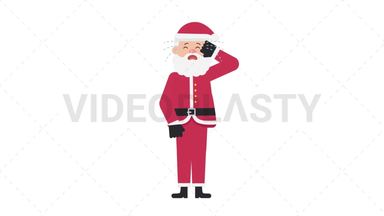 Santa Claus Crying Stock Animation