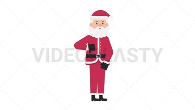 Santa Claus Disapprove Stock Animation