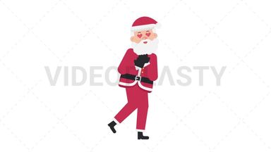 Santa Claus In Love Stock Animation