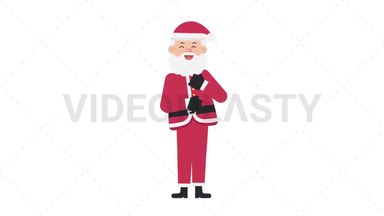Santa Claus Laughing Stock Animation