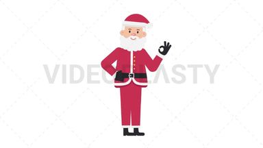 Santa Claus Ok Stock Animation